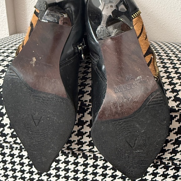 Black and Brown animal print Women's Boots - Picture 7 of 10